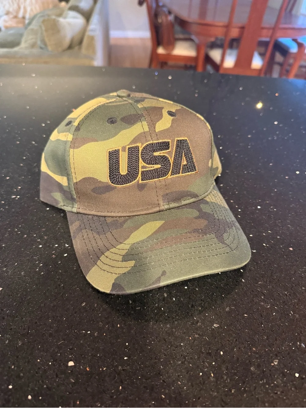 Camouflage USA Embroidered Baseball Cap